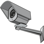 Vector clip art of outdoor CCTV camera